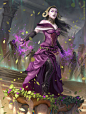 Liliana Death Wielder - MTG, Clint Cearley : Card art for the Amonkhet set of Magic: The Gathering.