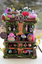 Dollhouse Miniature Fairy Sweets Cabinet (pinned for reference only - adorable idea for fairy house and fairy garden)