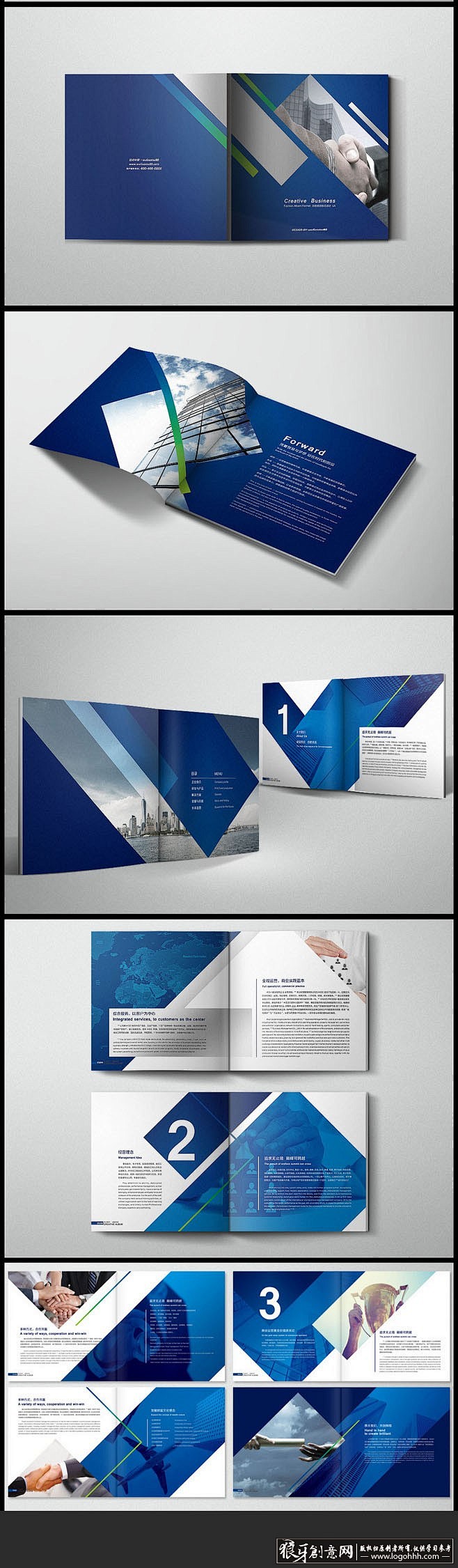 创意画册 画册版式设计 蓝色画册封面设计...