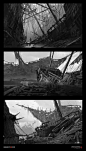 Uncharted 4 - B&W Sketches, Eytan Zana : A big chunk of the exploration sketches done for Uncharted 4.