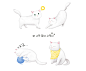 萌宠动物 猫咪玩线团 插图设计PSD_平面设计_海报