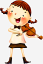 拉小提琴的小女孩儿童节素材-觅元素51yuansu.com png设计素材 #素材#