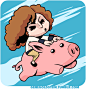 A GIF-T FOR MY PAL KATRIN! I&#;8217ll take any excuse to draw a flying pig!