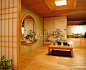 日式客厅实木推拉门图片