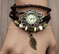 Handmade Vintage Style Leather Band Watches Woman Girl Lady Quartz Wrist Watch Dark Brown on Etsy, $11.26 AUD