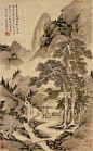 徐枋“松庐听泉图”  徐枋（1622－1694）明末清初画家。字昭法，号俟斋、秦余山人，吴县（今江苏苏州）人，殉节官员徐汧之子。崇祯十五年举人。