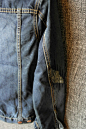 日系原单复古做旧深蓝色补丁外贸欧美长袖洗水牛仔衫男装夹克外套-淘宝网