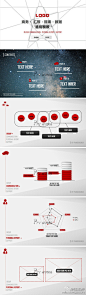  星型精致商务汇报通用模板，内有简单动画设计，经典配色，精致大气现代商务感，适用于各类商务合作，工作汇报，市场数据展示等，