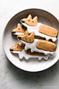 gingerbread corgi cookies