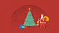 santa-claus-putting-toys-under-tree-ui-banner-preview #人物# #扁平# 采集@GrayKam