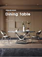轻奢岩板餐桌家用小户型意式现代简约可旋转伸缩折叠方圆两用饭桌-tmall.com天猫