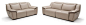 Malvo Beige Full Leather Top Grain Leather Sofa Set With Built-in Recliners - modern - sofas - New York Furniture Outlets, Inc.
