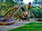 bronze-playground-sculpture-'Playground'-by-artist-Tom-Otterness,Aspinwall-Riverfront-Park