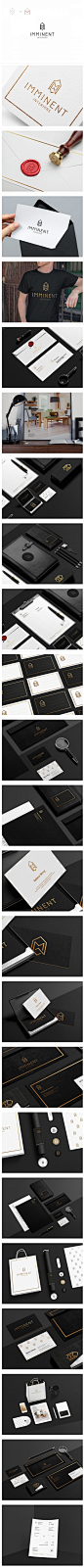 室内设计工作室品牌VI设计 展示 LOGO 卡片 T恤 信封 黑色 精美 高端 公司室内设计 品牌视觉 手提袋 包装 平面设计  公司VI #排版# #字体#@北坤人素材