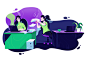 BGŻ BNP Paribas - Help your friend detailed colorful purple green communication clean help work bank character women uiillustration advertisement illustration