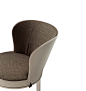 Ode : Swivel chair with the base frame in metal lacquered with liquid rubber in three colours: white, grey or dark brown. The backrest is in compact rigid polyurethane and coldfoamed flexible polyurethane. The upholstery, which is not removable, is availa