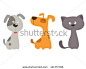 Cat and Dog - stock vector