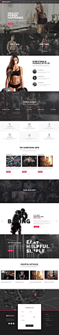 Fitness & Healthy Center PSD Template - Barcelona #psd #stretch #fitness studio • Download ➝ https://themeforest.net/item/fitness-healthy-center-psd-template-barcelona/18655548?ref=pxcr