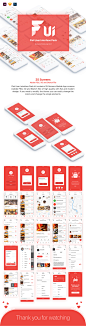 #美食APP模板#
红色订餐发现美食外卖餐厅类app ui源文件sketch psd xd模板