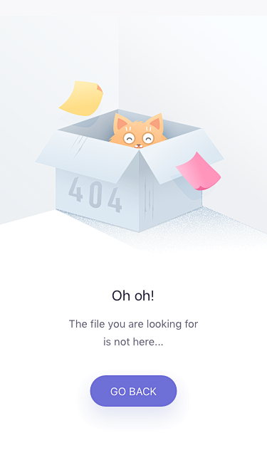 一组时尚简约的APP错误提示UI界面设计...
