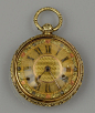 1818年的伦敦 18K 开面黄金怀表，罗马数字鎏金表盘