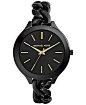 Michael Kors Women's Slim Runway Black Ion-Plated Stainless Steel Link Bracelet Watch 42mm MK3317 - Watches - Jewelry & Watches - Macy's