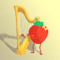 Музыкальные овощи и фрукты! : Cute fruit and vegetable characters with musical instruments