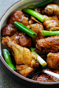 Ginger Soy Chicken - easy and delicious Asian braised chicken with ginger and soy sauce. This recipe takes only 4 main ingredients and 8 minutes in Instant Pot | rasamalaysia.com