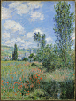 作　　者：克劳德·莫奈 - Claude Monet
作品名称：View of Vétheuil
作品尺寸：80 x 60.3 cm
作品年代：1880
作品材质：画布油画
现收藏于：美国大都会艺术博物馆
