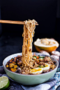 Crockpot Crispy Caramelized Pork Ramen Noodle Soup w-Curry Roasted Acorn Squash| halfbakedharvest.com @hbharvest