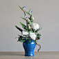 现代中式仿真绿植陶瓷花艺饰品桌面摆件 客厅家居创意假花装饰品