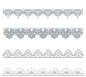 白色蕾丝边框分割线镂空透明免抠PNG图案合成美化素材 (288)
