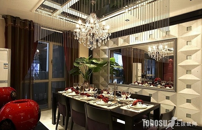 中式豪华餐桌设计效果图