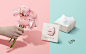 粉色花束 丝带礼盒 对戒 猪猪卡片 购物海报设计PSD ti289a13806