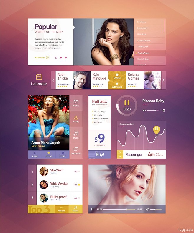 Ui Kit (Music) APP音乐...