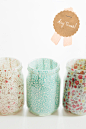 DIY fabric jars… very cool. Please find tutorial on...