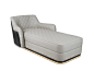 Tufted leather Chaise longue CHARLA | Chaise longue by LUXXU_2