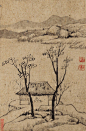 石涛——《桐荫书屋图》山水小品欣赏  |  
明末清初|石涛(1642-1708)，原姓朱名若极，小字阿长，僧法号元济、原济，自称苦瓜和尚。别号枝下叟、济山僧、石道人、一枝阁、大涤子、清湘老人、瞎尊者等。与弘仁、髡残、朱耷合称"清初四僧"。.广师历代画家之长。是中国绘画史上一位十分重要人物。