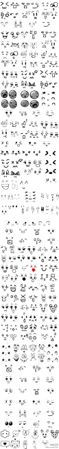 【可爱简单表情手绘大全】可耐捏~~存一个，总有用到的地方
