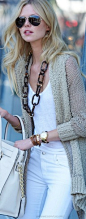 all-white, long cardigan, 