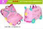包邮儿童旅行箱 贝拉奇玩具旅行箱儿童行李箱可坐可骑可拉收纳箱-tmall.com天猫