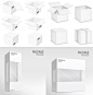 白色包装盒模版矢量素材 #采集大赛#