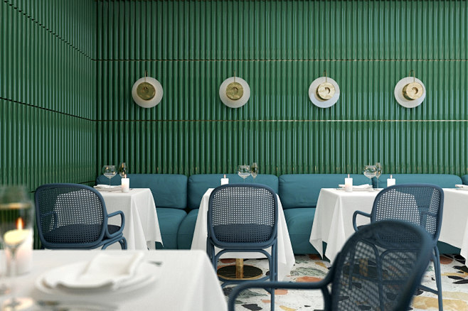 地中海风格餐厅的概念设计欣赏| 全球最好...
