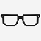眼镜比特时髦图标_88ICON https://88icon.com 眼镜 比特 时髦 看 像素 视觉
