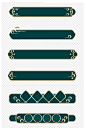 绿色国潮古典中式边框装饰标题栏免扣元素