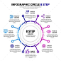 Circle 8 step Infographic Template Vector EPS, AI Illustrator
