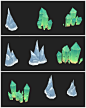 冰雪水晶雪地冰川礁石物件场景3D模型 3dmax源文件 游戏美术素材 CG原画角色场景设定参考素材