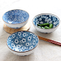 景德镇陶瓷碗 釉下彩手绘 米饭碗 5.5寸汤碗 泡面碗 三色可选