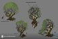 Trees Vis Dev - Shardbound , David Alvarez : Hi guys,
Here is explorations for Shardbound's trees, concepts arround energy stones that's corrupting the plants growing around it and twisting them into unnatural shapes.  this energy change the gravity.
Chee