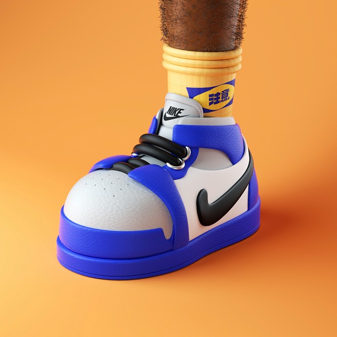 临摹 C4D NIKE 卡通鞋子